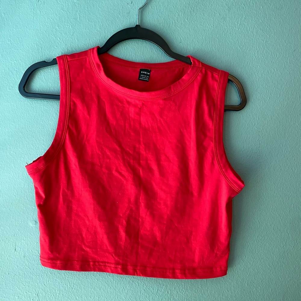 Shein EZwear solid crop tank top